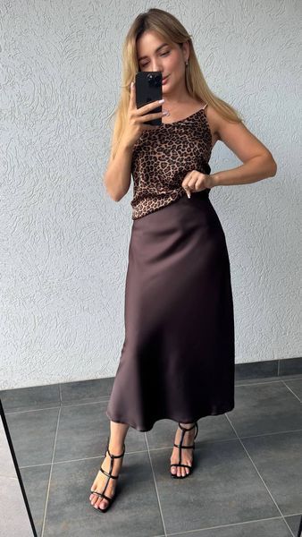 Шовкова спідниця міді 122-.1 фото